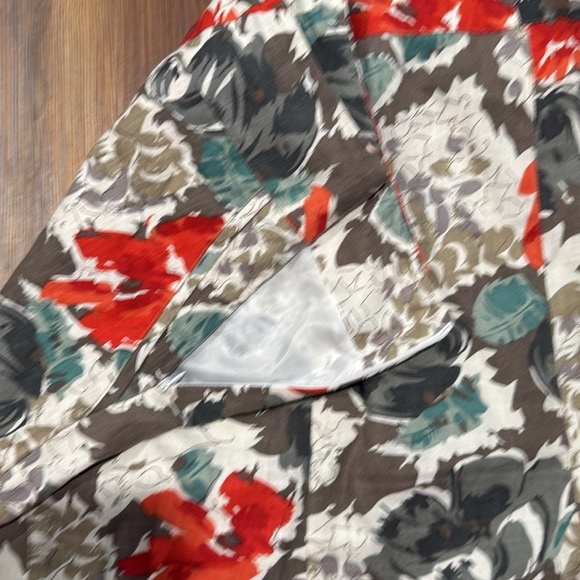 Cato Linen Fully Lined Side Zip Floral Pencil Skirt with Pockets Size 14 - Picture 4 of 8